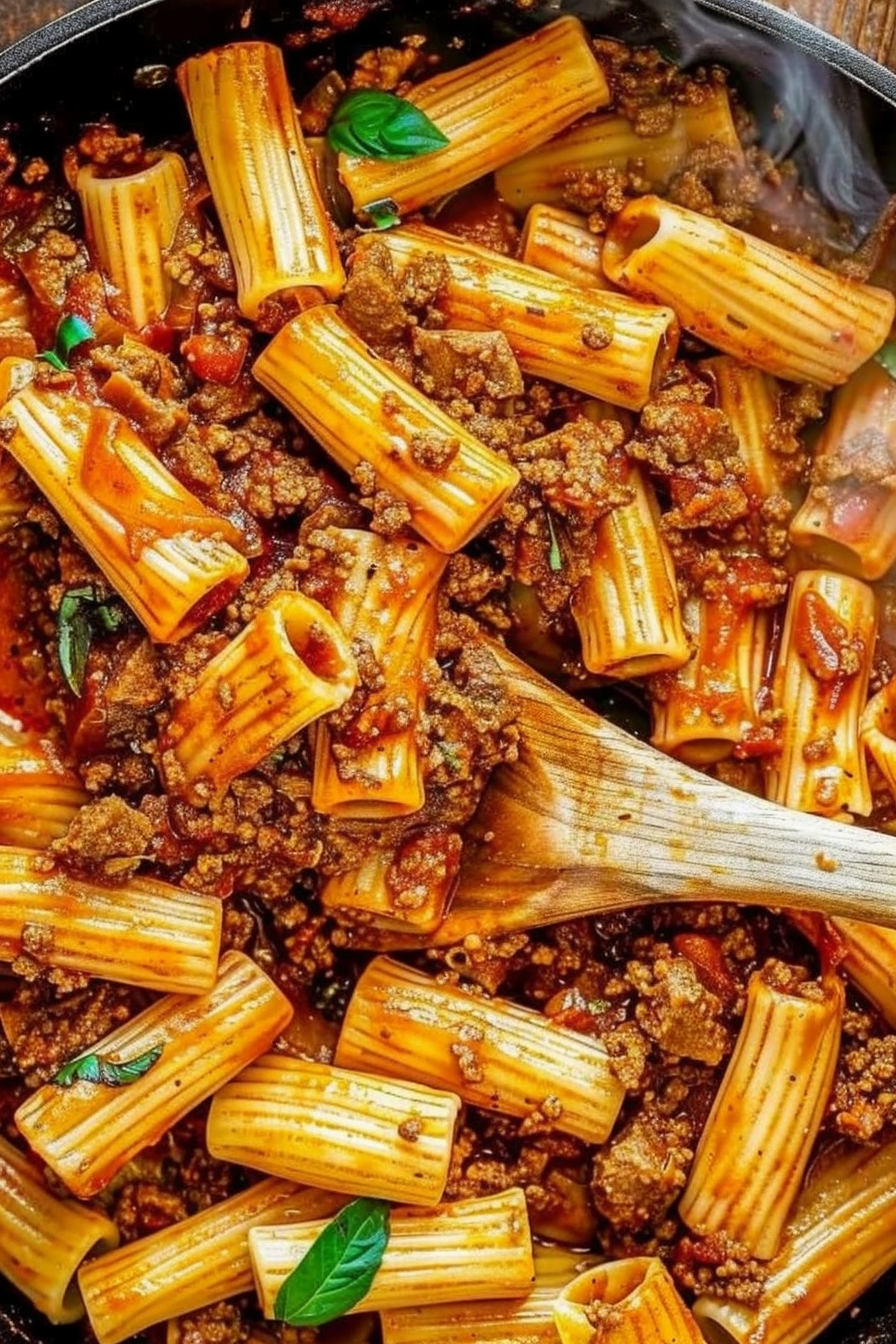 Beef Pasta: A Quick and Comforting Family Dinner 1 Delicious Beef Pasta Recipe freshly prepared on a white plate