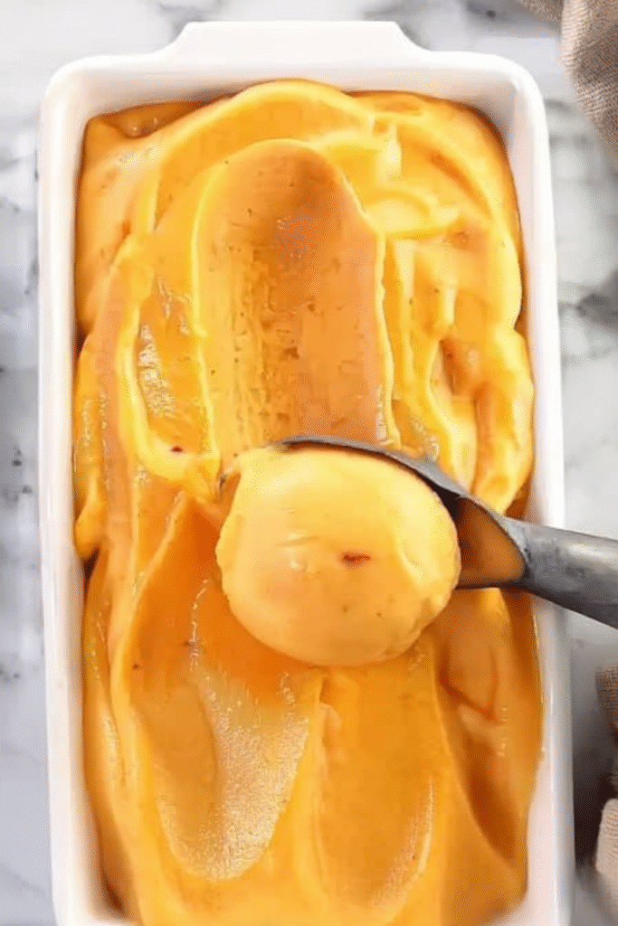 Delicious Peach Sorbet