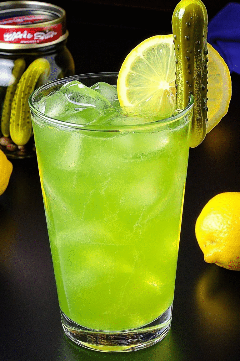 Delicious pickle lemonade