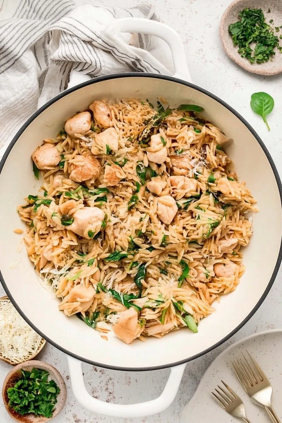Delicious One Pot Chicken Orzo