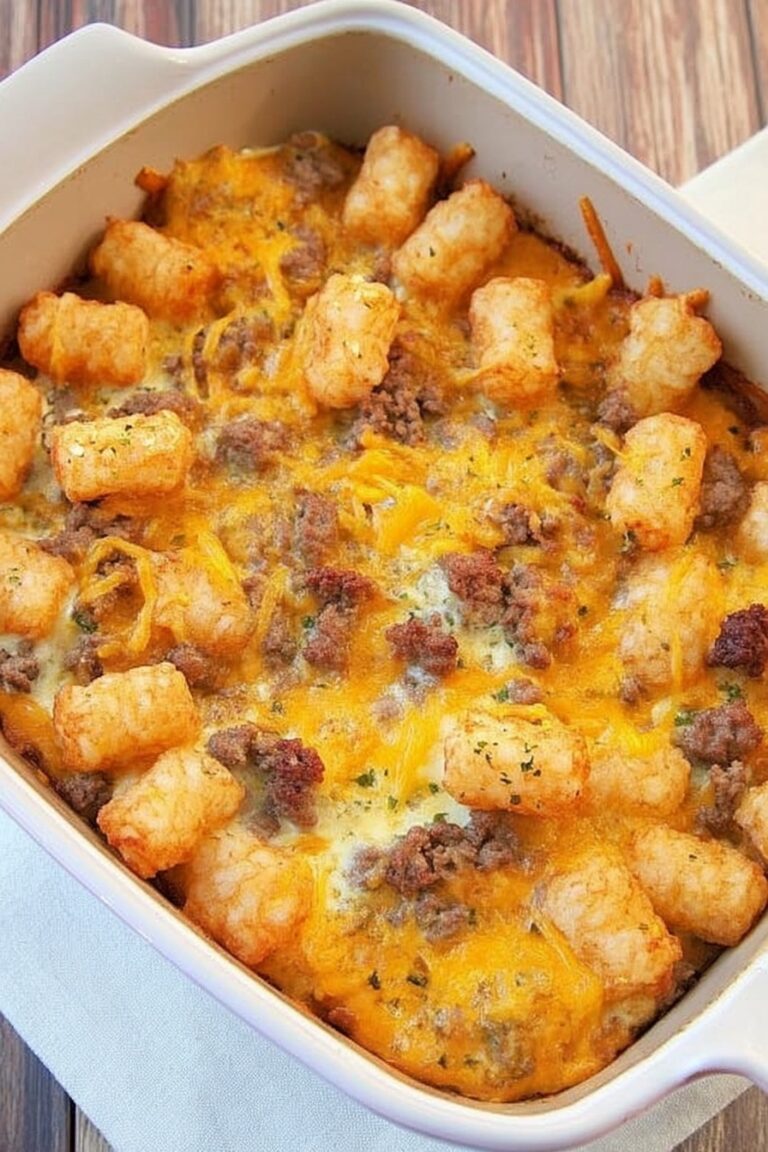 Delicious Tater Tot Sausage Breakfast Casserole