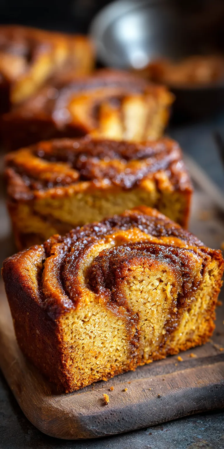 Mini Pumpkin Bread with Cinnamon Swirl