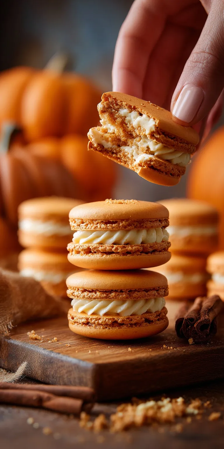 Perfect Pumpkin Spice Macarons With Cheesecake Filling – Ready In 3 Hours!