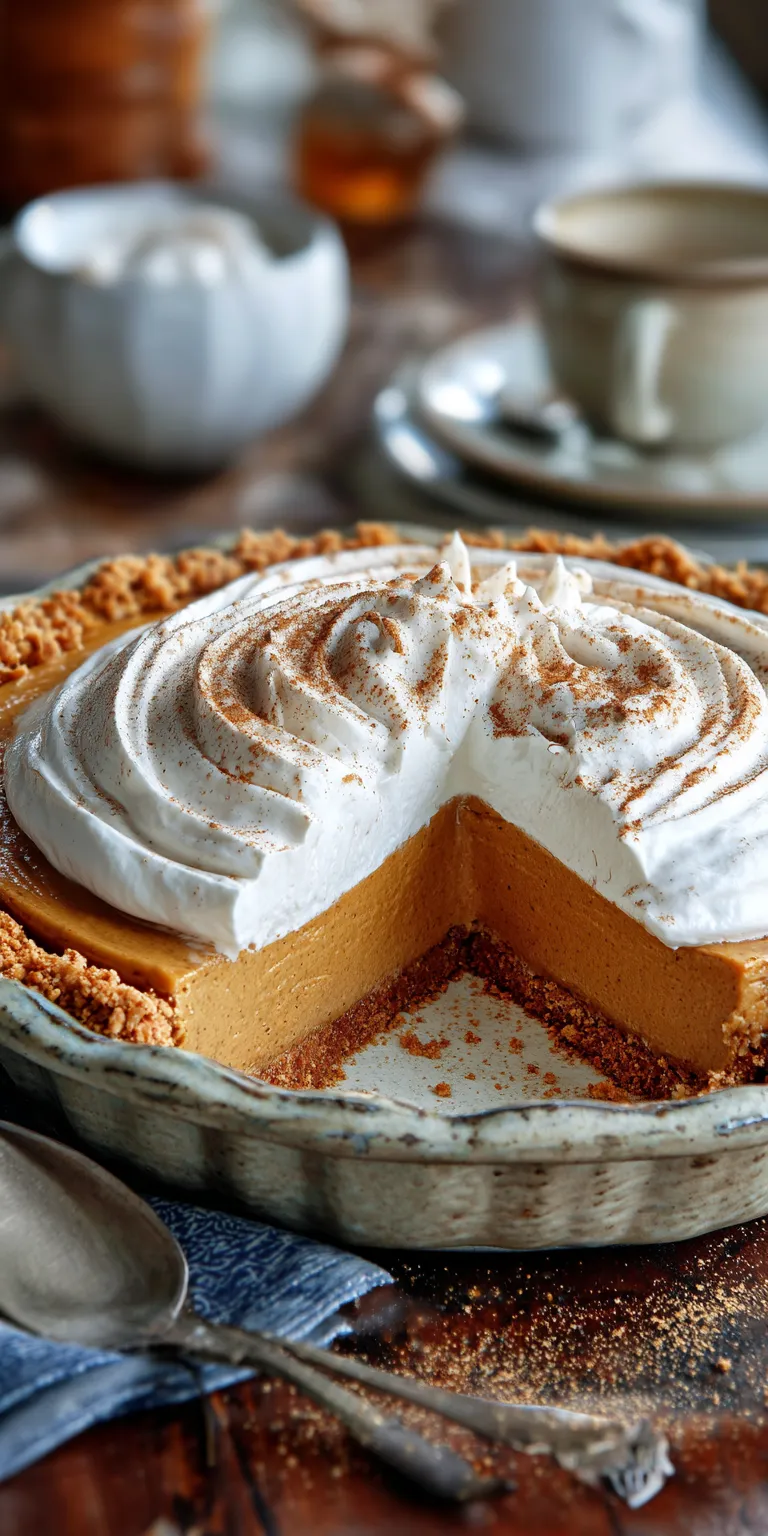 Chai-Spiced Pumpkin Silk Pie served warm with cozy spices
