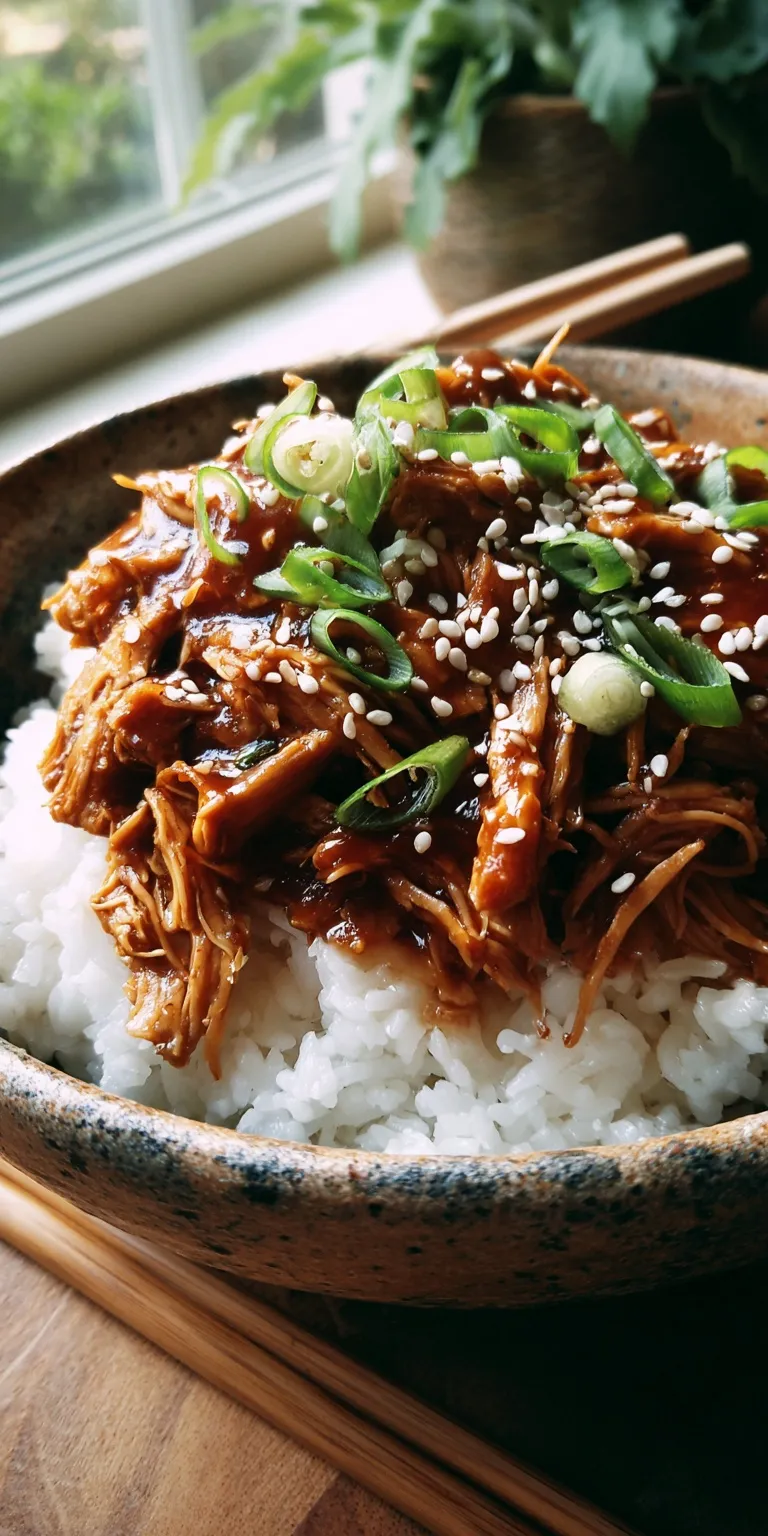 A plate of tender Dump and Go Crockpot Teriyaki Chicken with a glossy sauce
