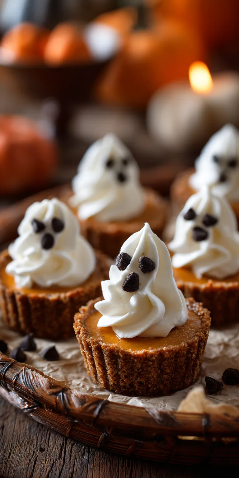 Ghostly Gingersnap Pumpkin Tartlets served warm with cozy spices