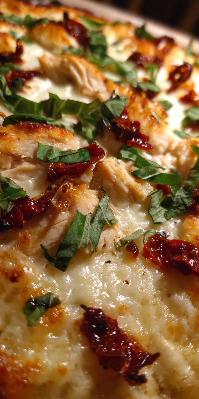 A slice of Marry Me Chicken Pizza with creamy sauce and melted cheese
