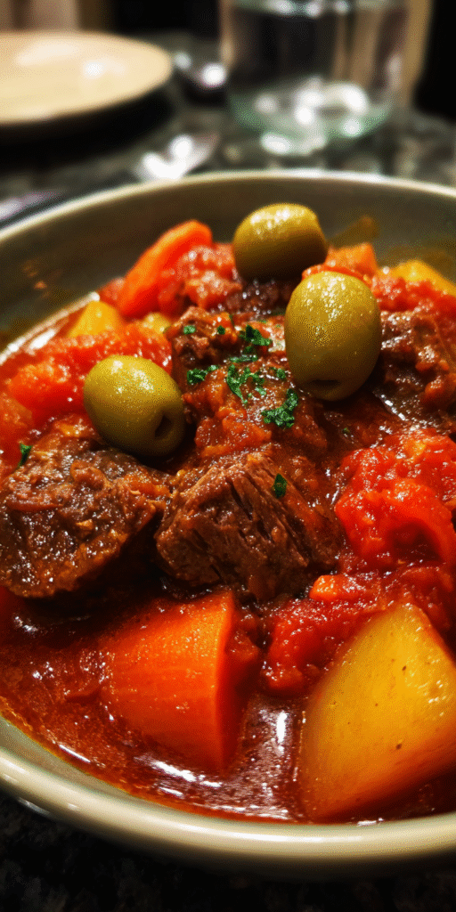 Mediterranean Olive Beef Stew: A Hearty Slow Cooker Delight