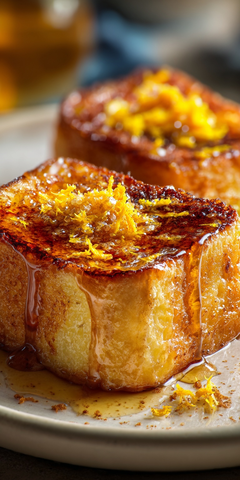 Orange Spice Crème Brûlée Toast Recipe