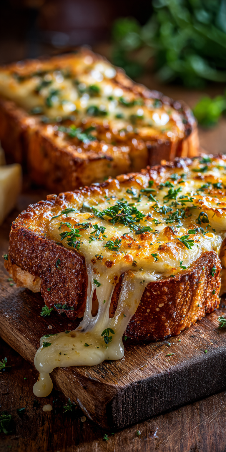 Fresh components for making Cheesy Texas Toast with garlic butter and cheese