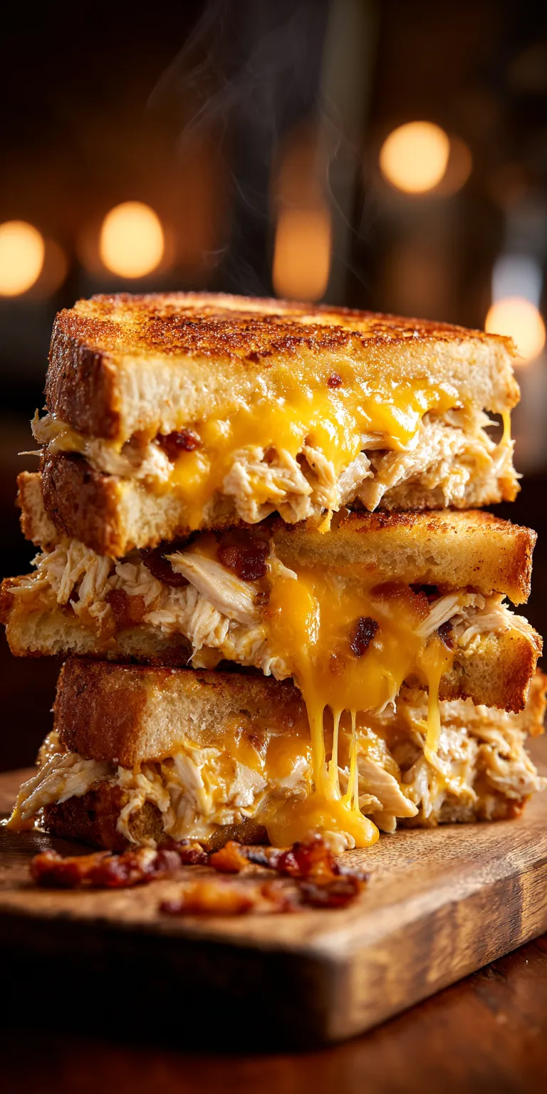 Delicious Crack Chicken Grilled Cheese Sandwiches with melted cheese and crispy bread
