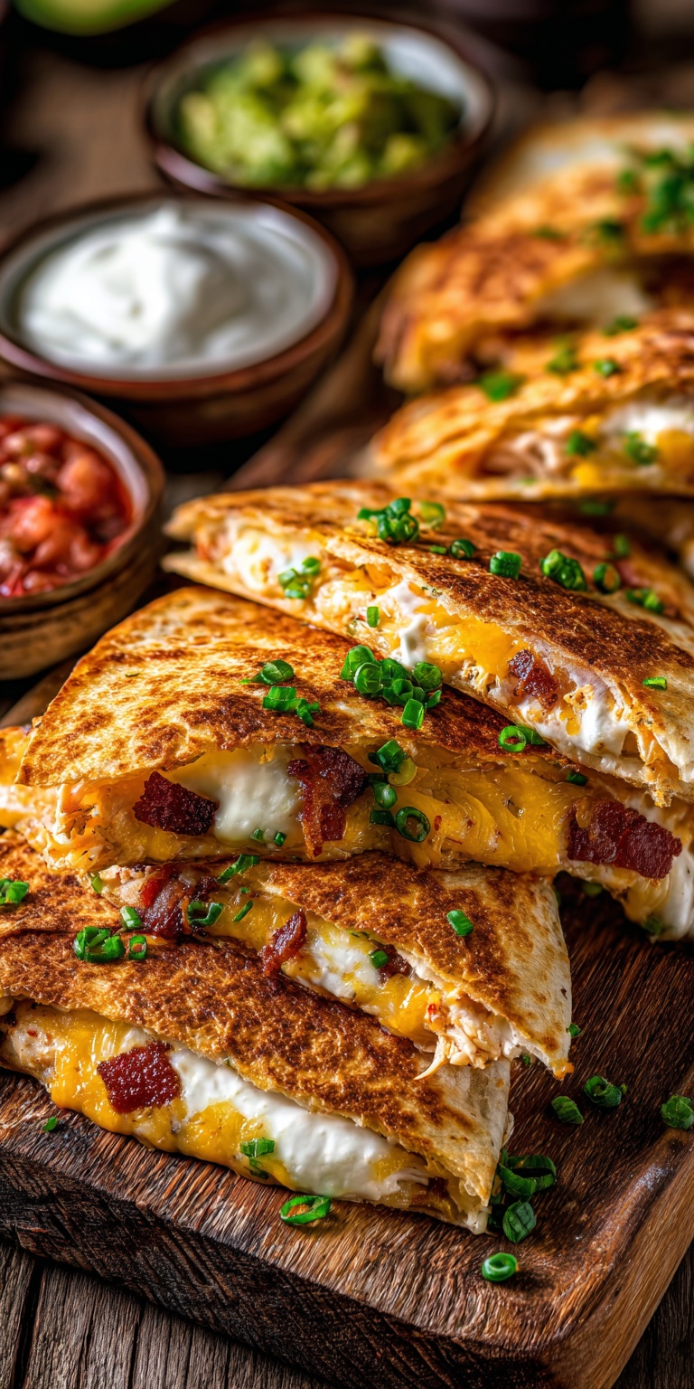 Close-up of Crack Chicken Quesadillas ingredients ready for assembly