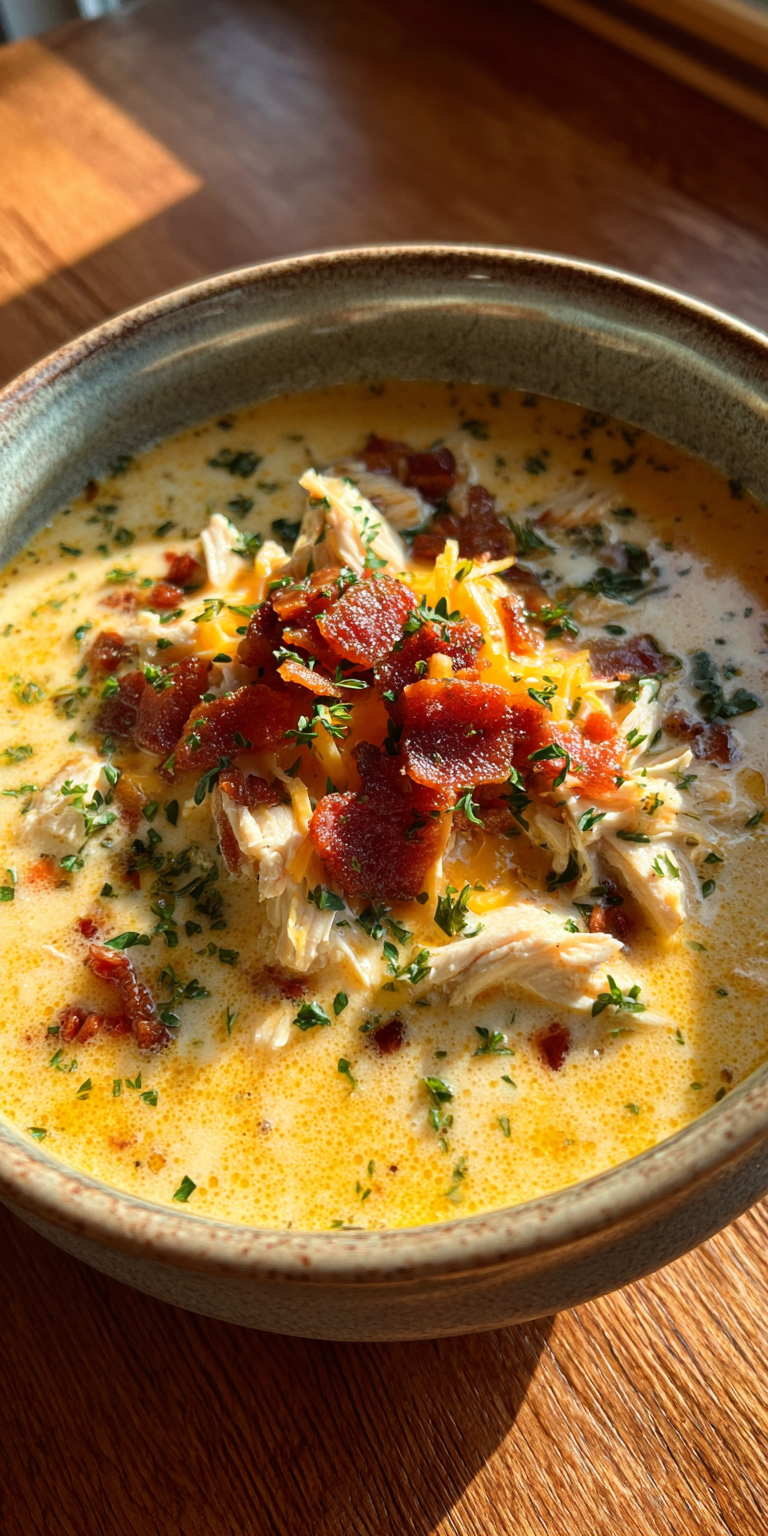 Crack Chicken Soup served warm with cozy spices
