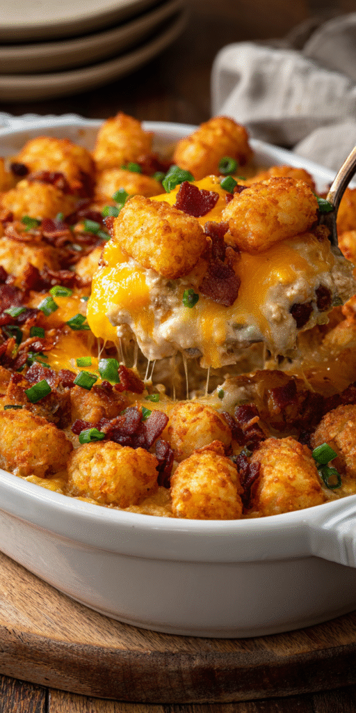 Crack Chicken Tater Tot Casserole Recipe