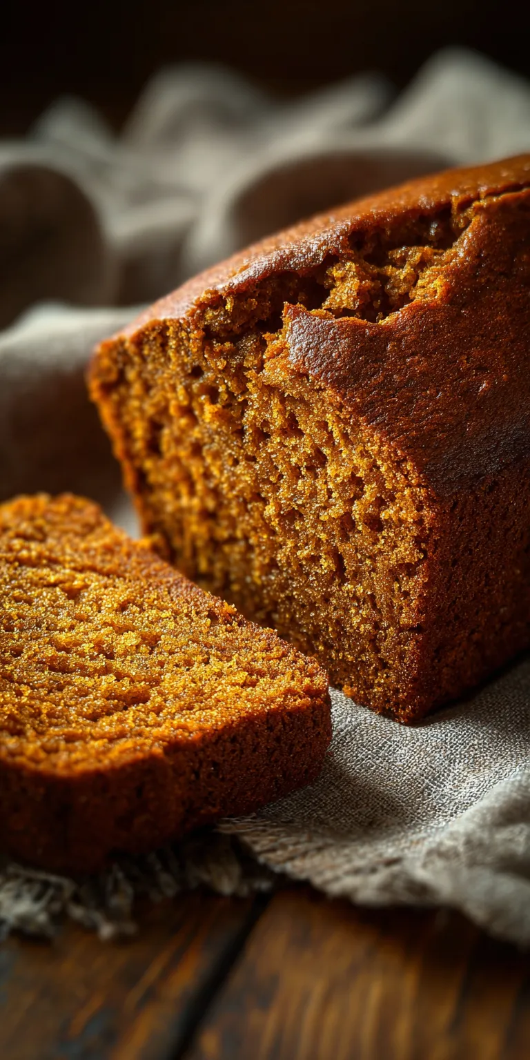 A freshly baked Gingerbread-Spiced Banana Muffin Loaf with warm spice notes