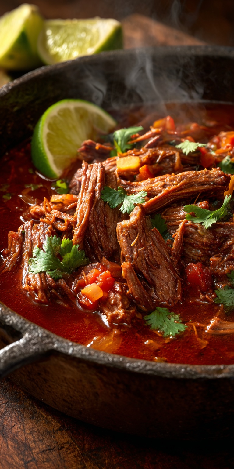 A hearty Southwest Chipotle Pot Roast with smoky flavors in a slow cooker
