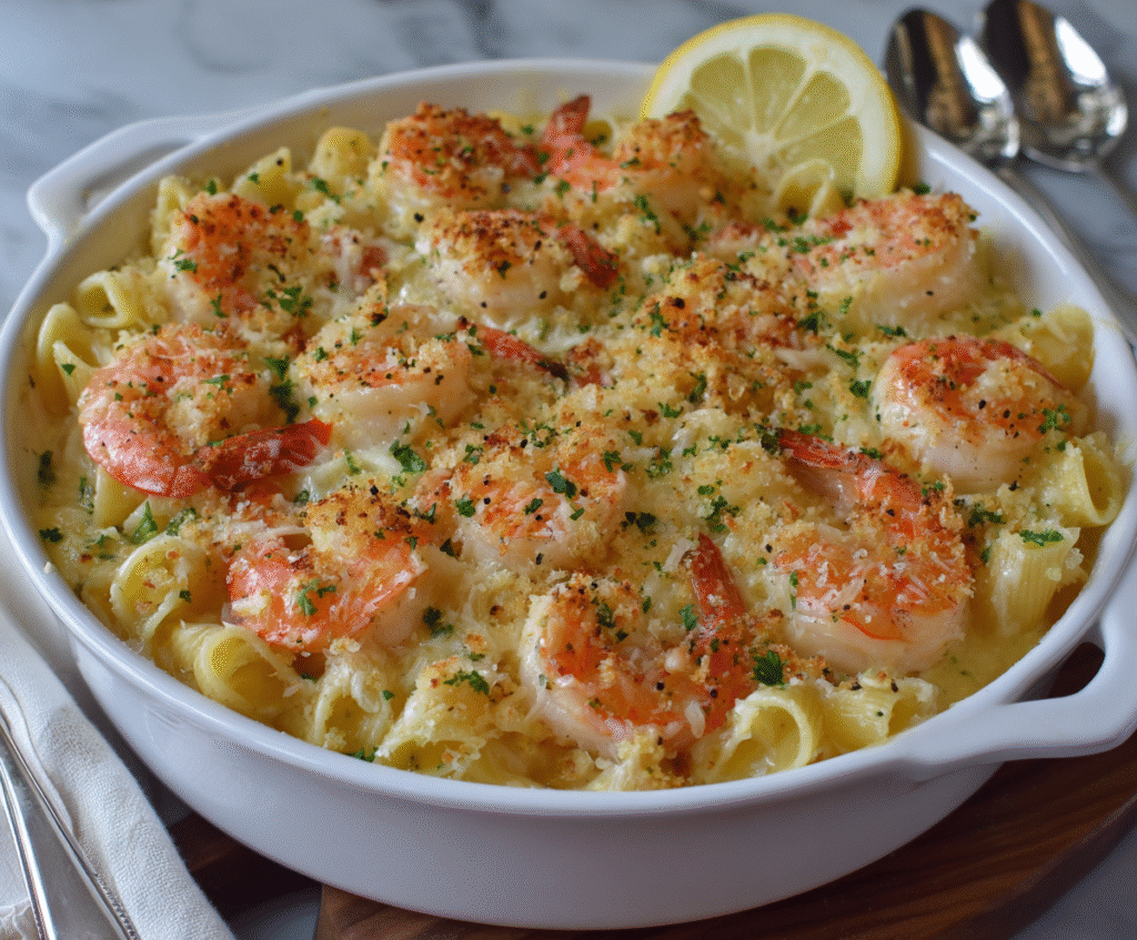 Baked Shrimp Scampi Casserole – Cheesy Comfort Food