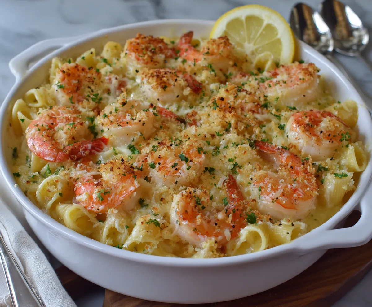 Baked Shrimp Scampi Casserole – Cheesy Comfort Food