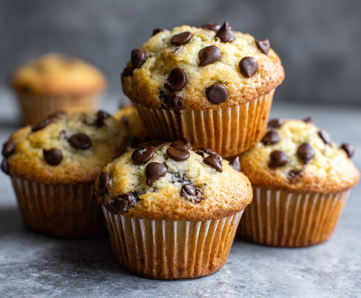 Chocolate Chip Banana Muffins – Soft & Rich Recipe