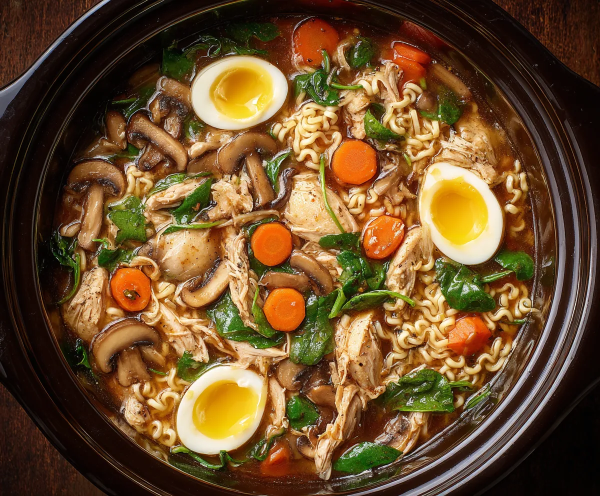 Crockpot Chicken Ramen Hearty Japanese Comfort Bowl Recipe