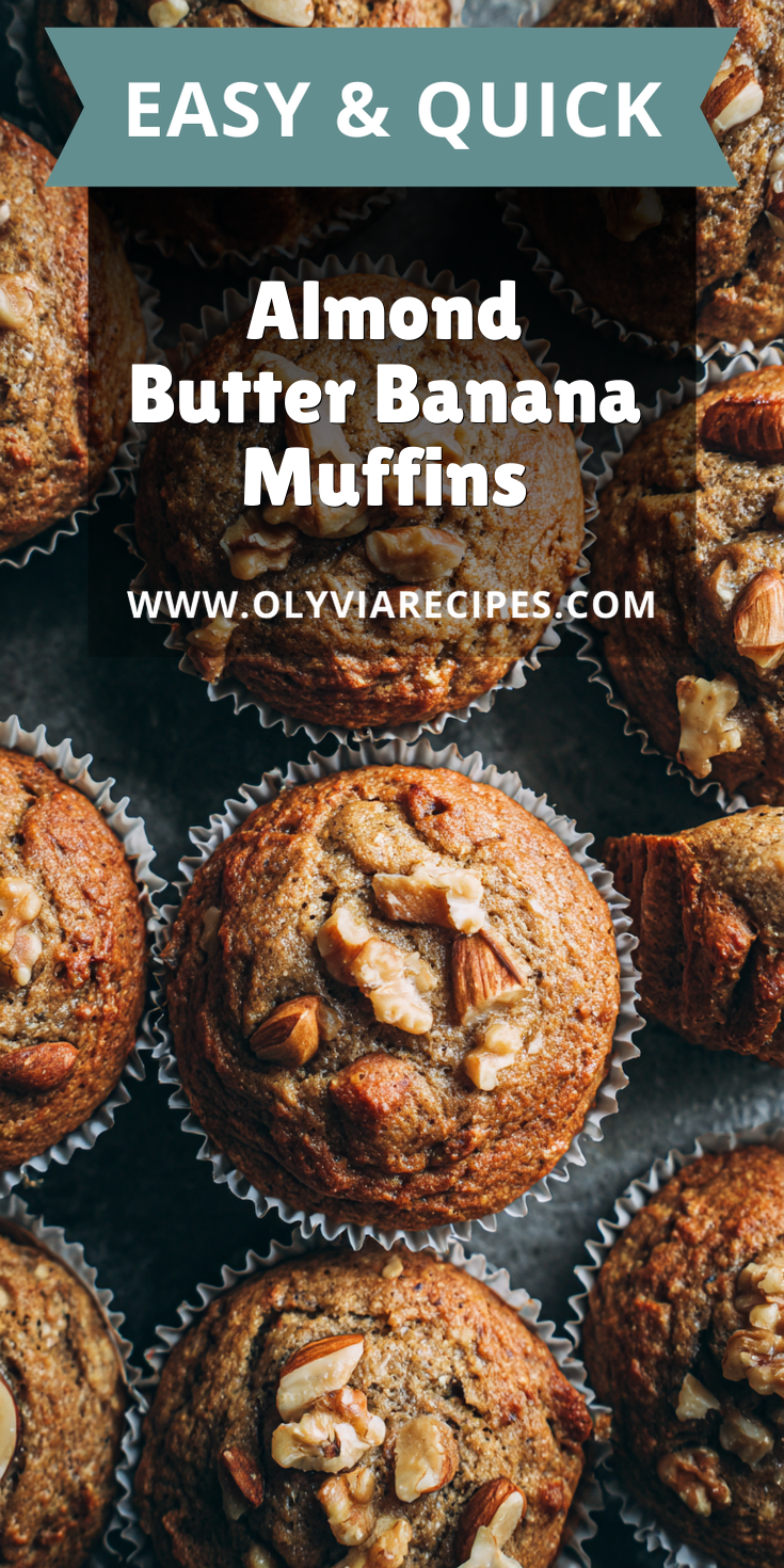 Almond Butter Banana Muffins served warm with cozy spices