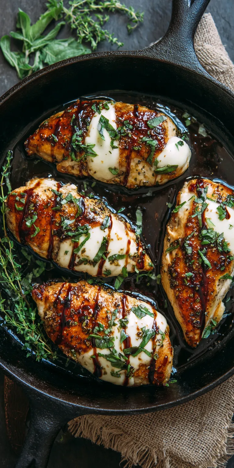 Balsamic Chicken with Mozzarella served warm with cozy spices