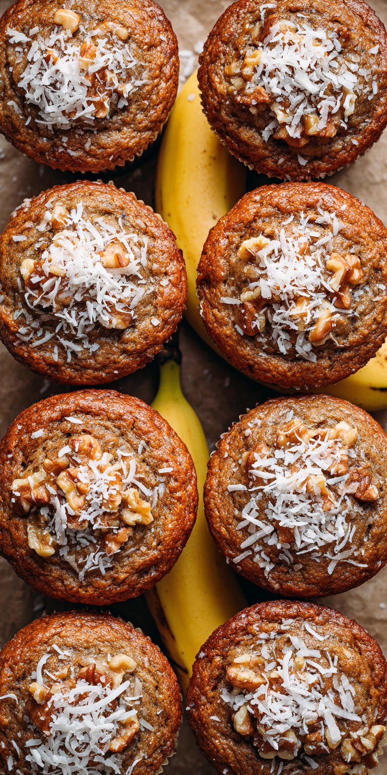 Banana Coconut Muffins – Tropical Moist & Sweet Recipe