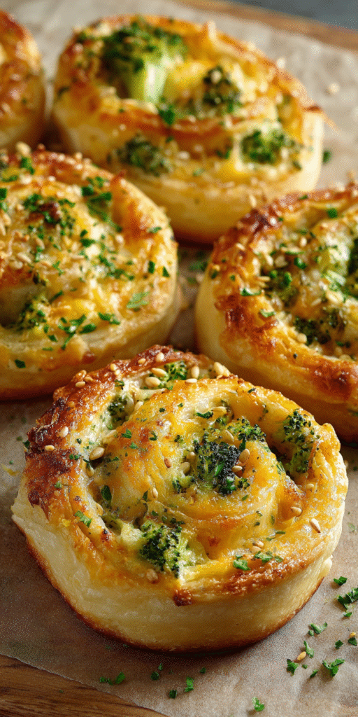 Broccoli Cheese Pinwheels Recipe