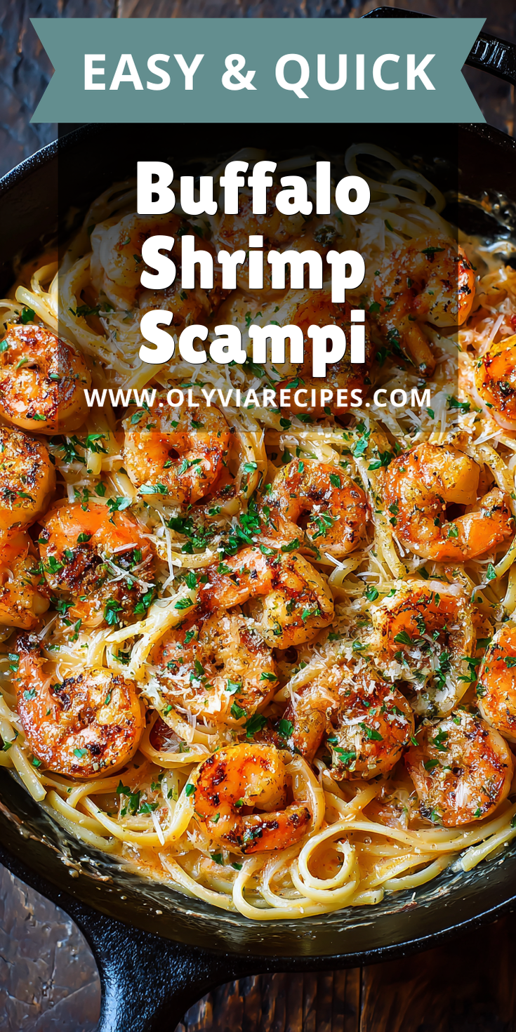 Buffalo Shrimp Scampi served warm with cozy spices
