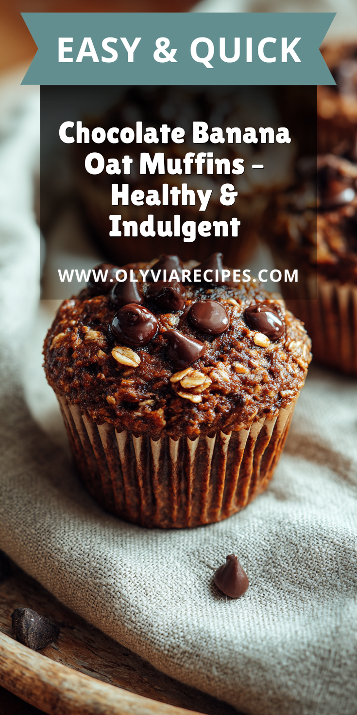 Chocolate Banana Oat Muffins – Healthy & Indulgent served warm with cozy spices