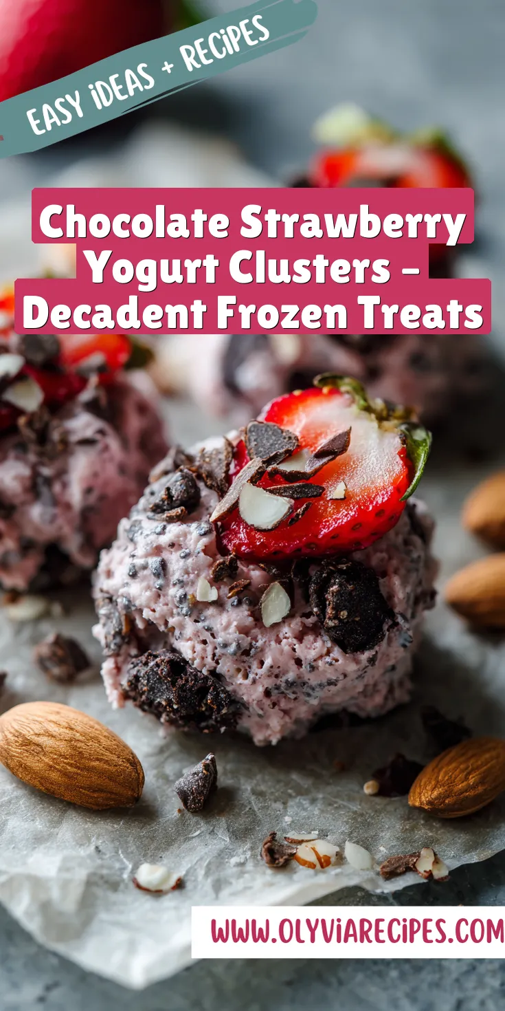 Chocolate Strawberry Yogurt Clusters – Decadent Frozen Treats served warm with cozy spices