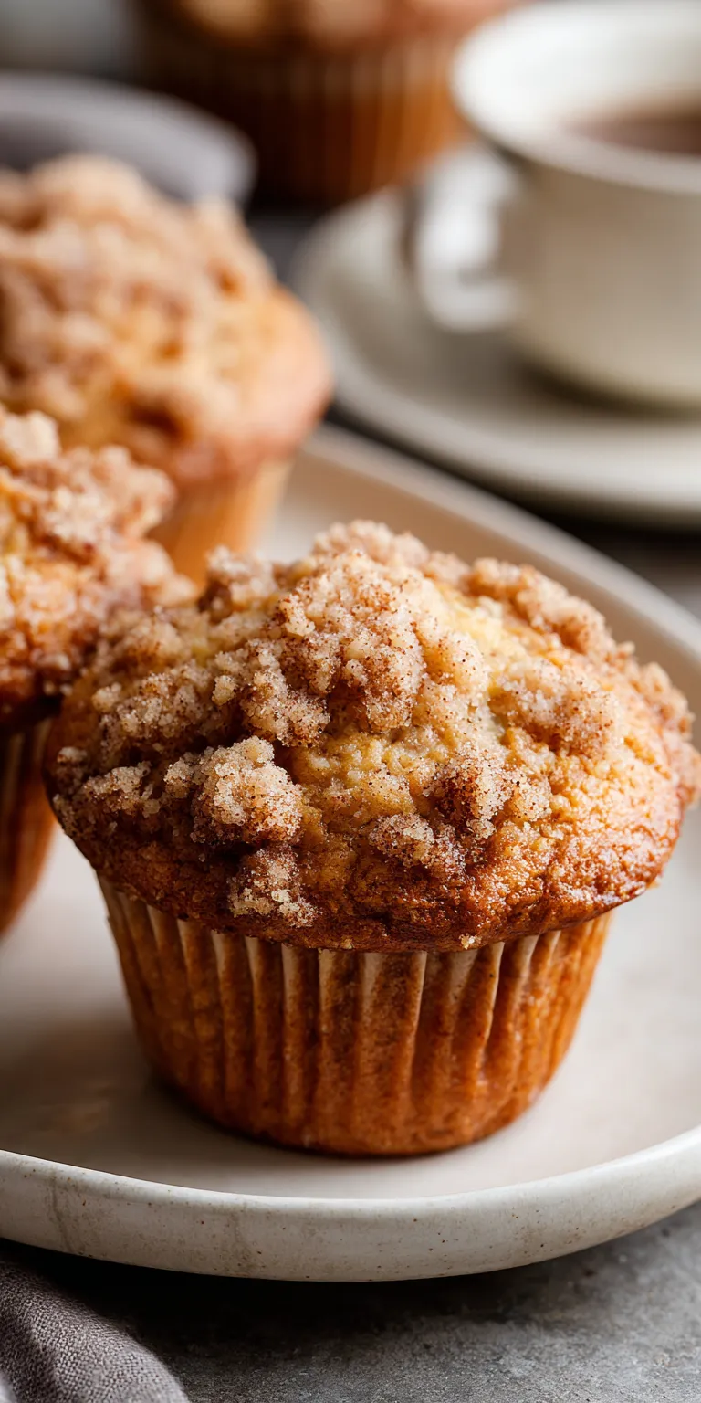 Cinnamon Streusel Banana Muffins – Bakery-Style Crunch served warm with cozy spices