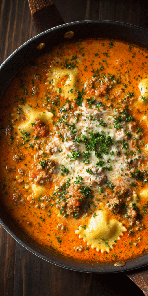 Creamy Beef Lasagna Soup Recipe