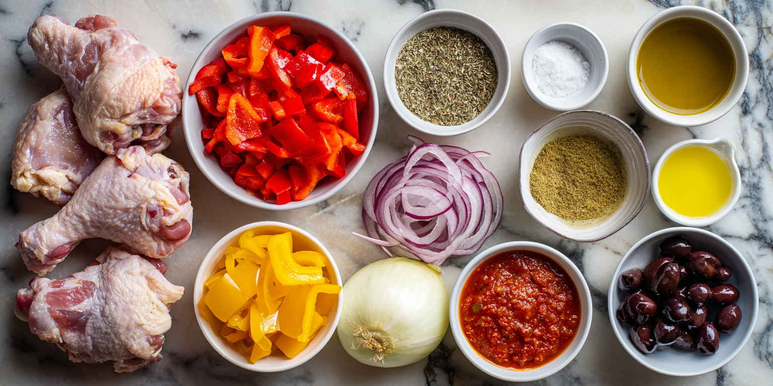 Crockpot Chicken Cacciatore with Peppers Italian Hunter Style served warm with cozy spices