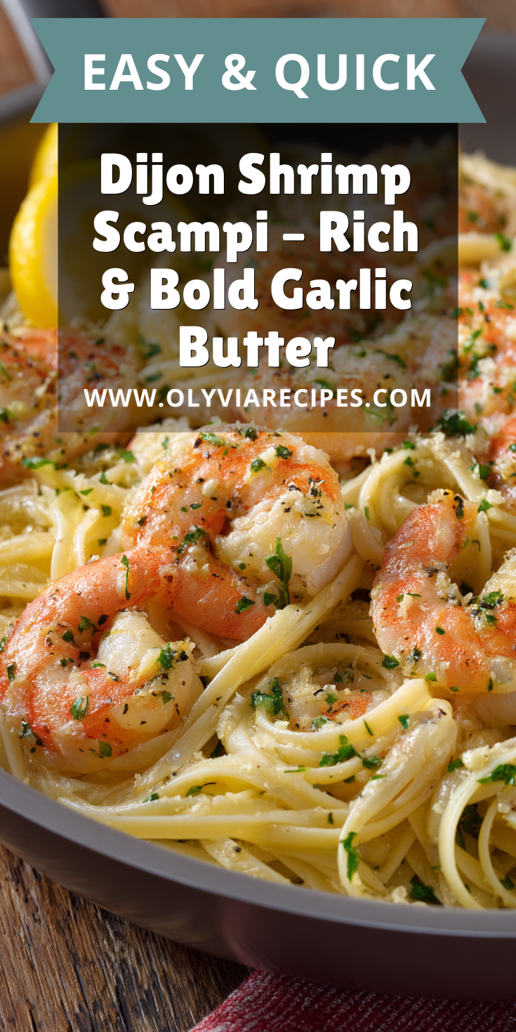 Dijon Shrimp Scampi – Rich & Bold Garlic Butter served warm with cozy spices