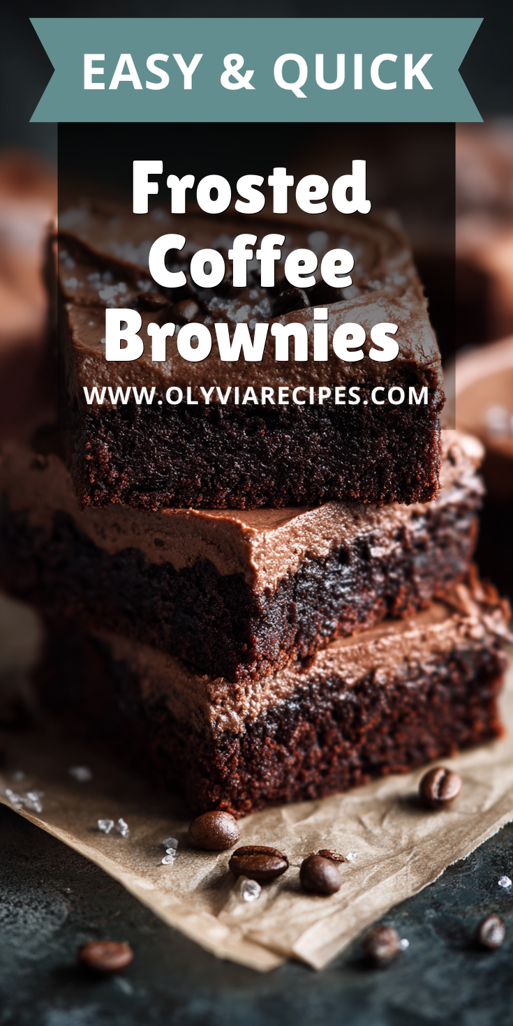 Frosted Coffee Brownies served warm with cozy spices