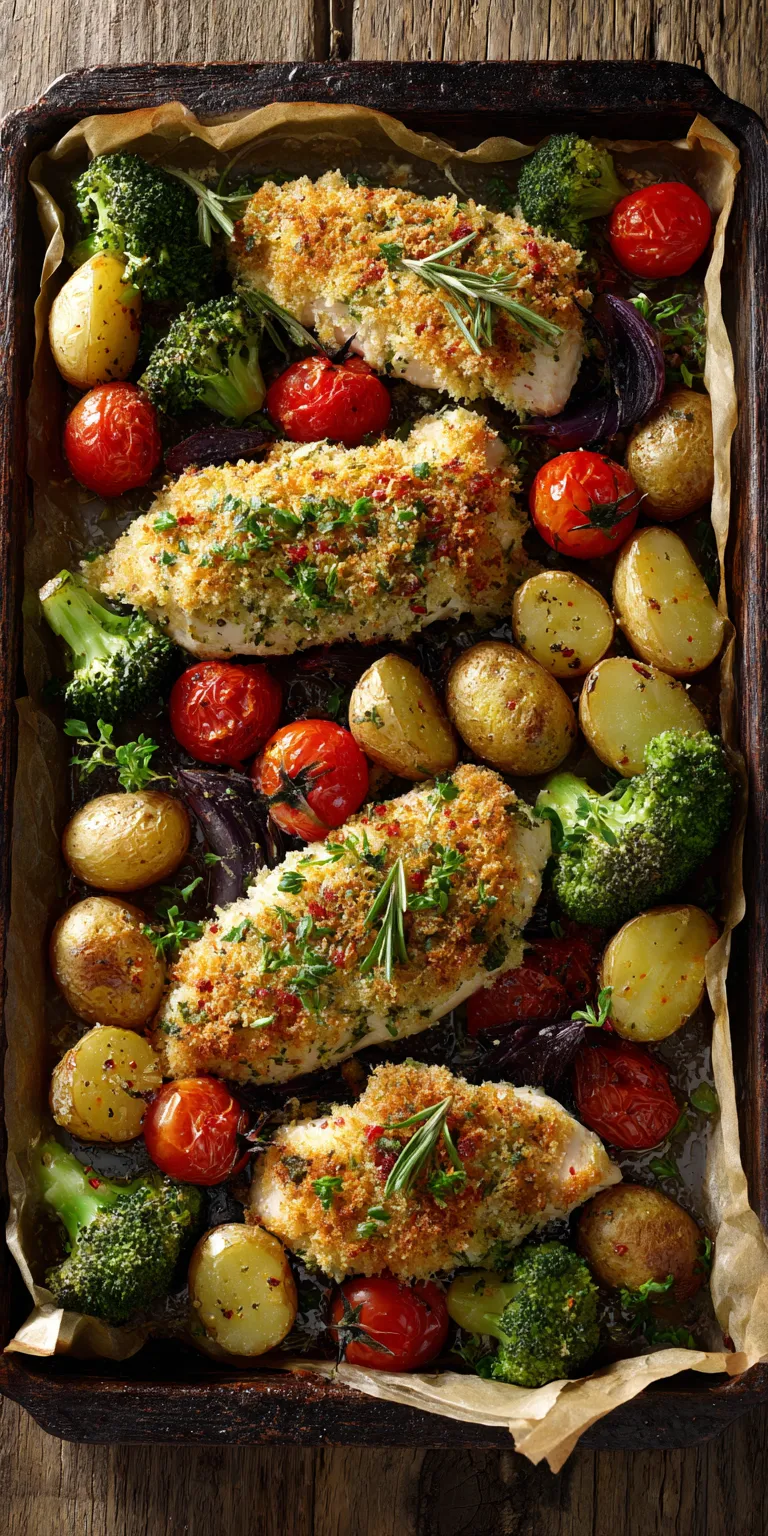 Herb-Crusted Sheet-Pan Chicken served warm with cozy spices