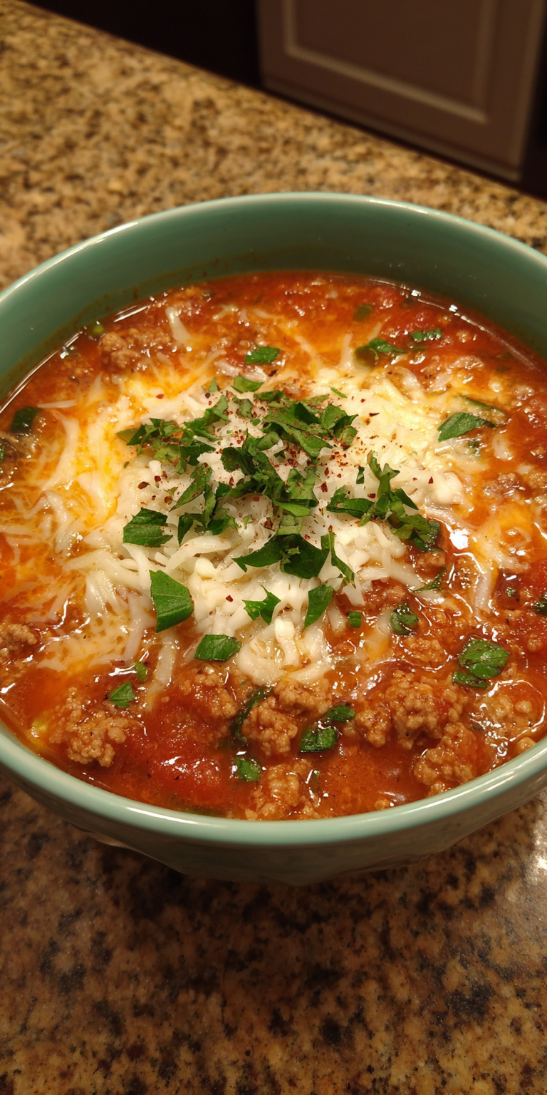 Low Carb Cheesy Lasagna Soup – Guilt-Free Comfort Recipe