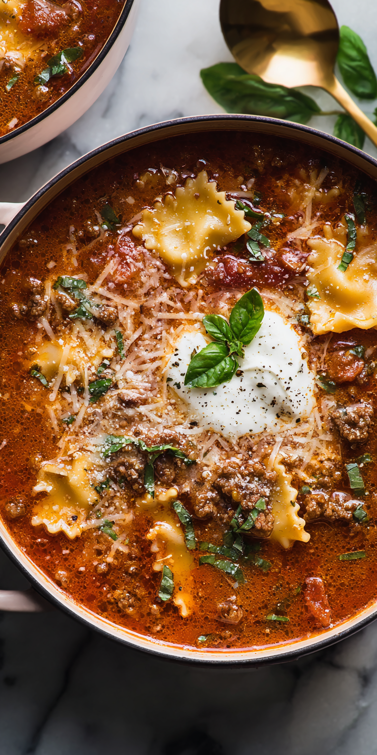 Quick Weeknight Lasagna Soup – Dinner in Under 30 Minutes Recipe