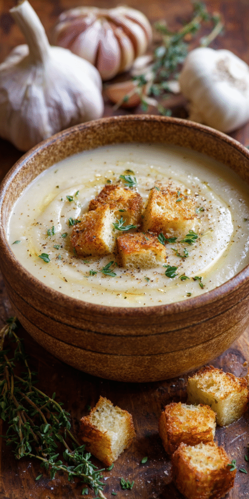 Roasted Garlic Herb Potato Soup – Flavorful Creamy Recipe