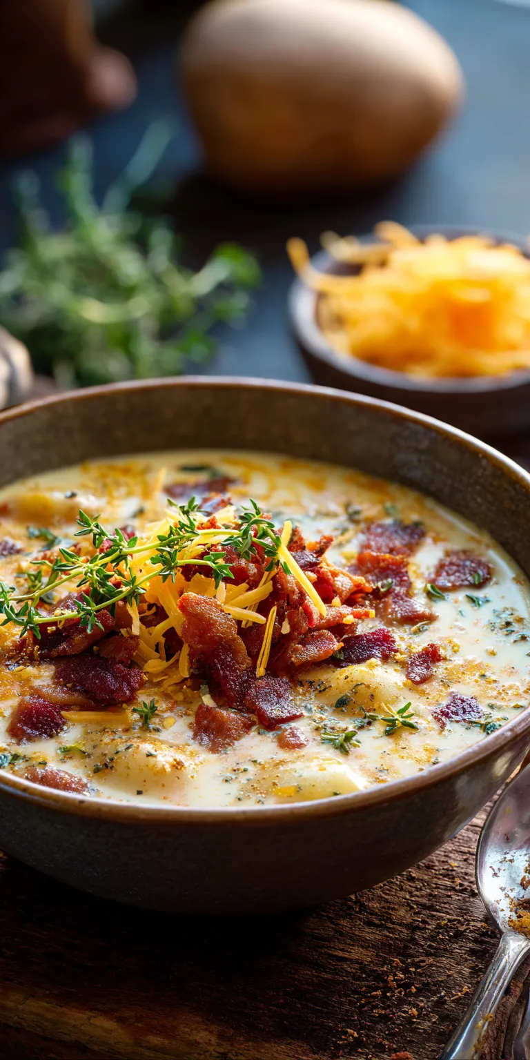 Outback Steakhouse Potato Soup – Inspired Copycat Recipe served warm with cozy spices