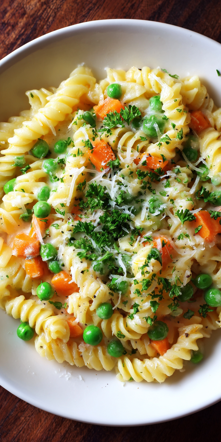 Parmesan Pea Pasta – Cheesy Veggie Toddler Meal Recipe