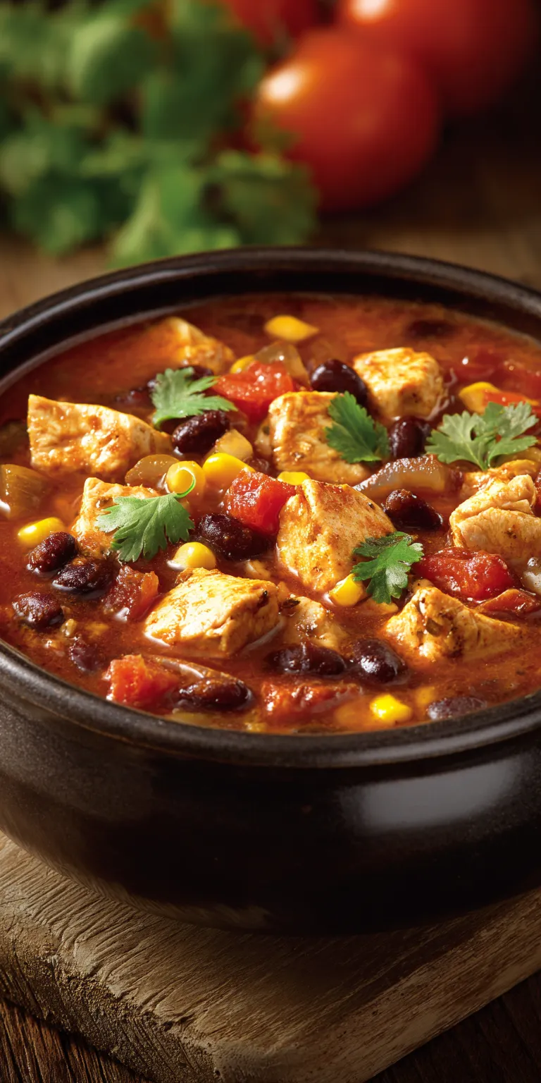 Ranch-Style Chicken Taco Soup served warm with cozy spices