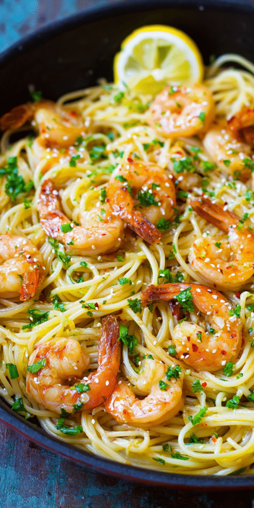 Teriyaki Shrimp Scampi Recipe