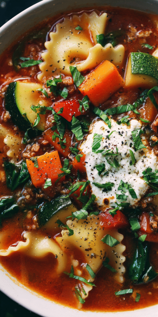 Veggie Fiesta Lasagna Soup – Packed with Flavor Recipe