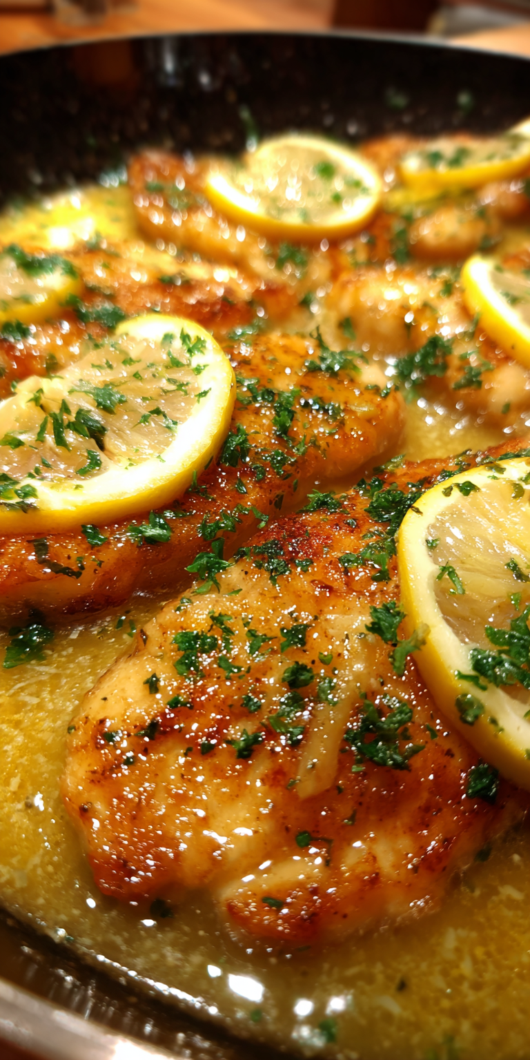Fresh components for Zesty Chicken Francese with lemon and garlic ready to be prepared