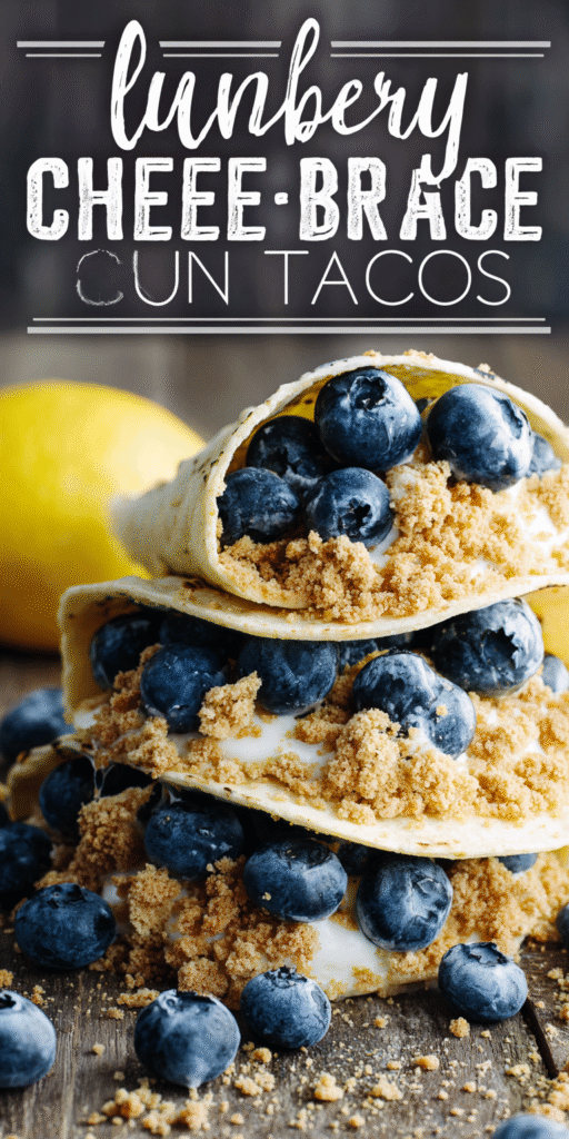 Blueberry Lemon Crunch Cheesecake Tacos served warm with cozy spices