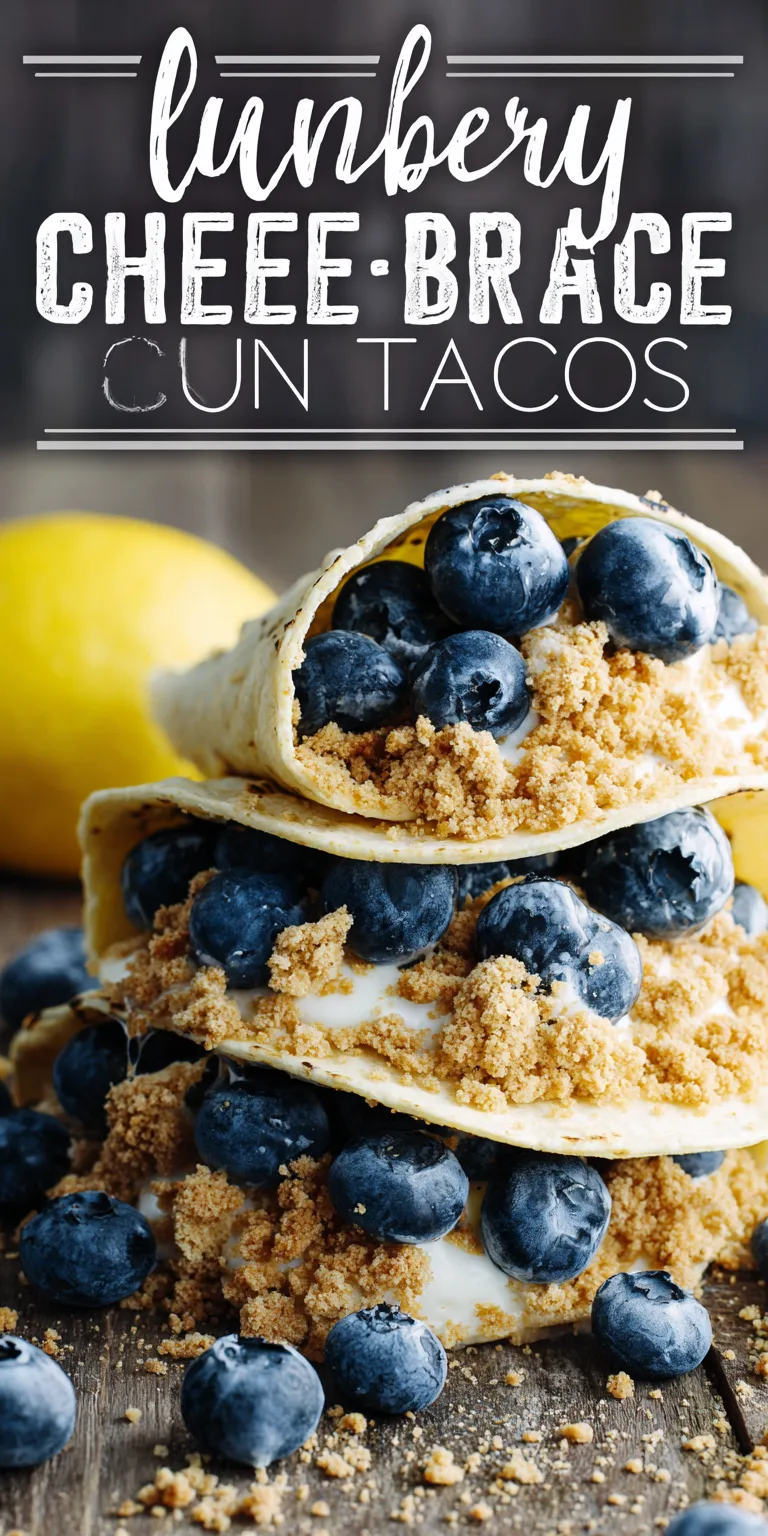 Blueberry Lemon Crunch Cheesecake Tacos served warm with cozy spices