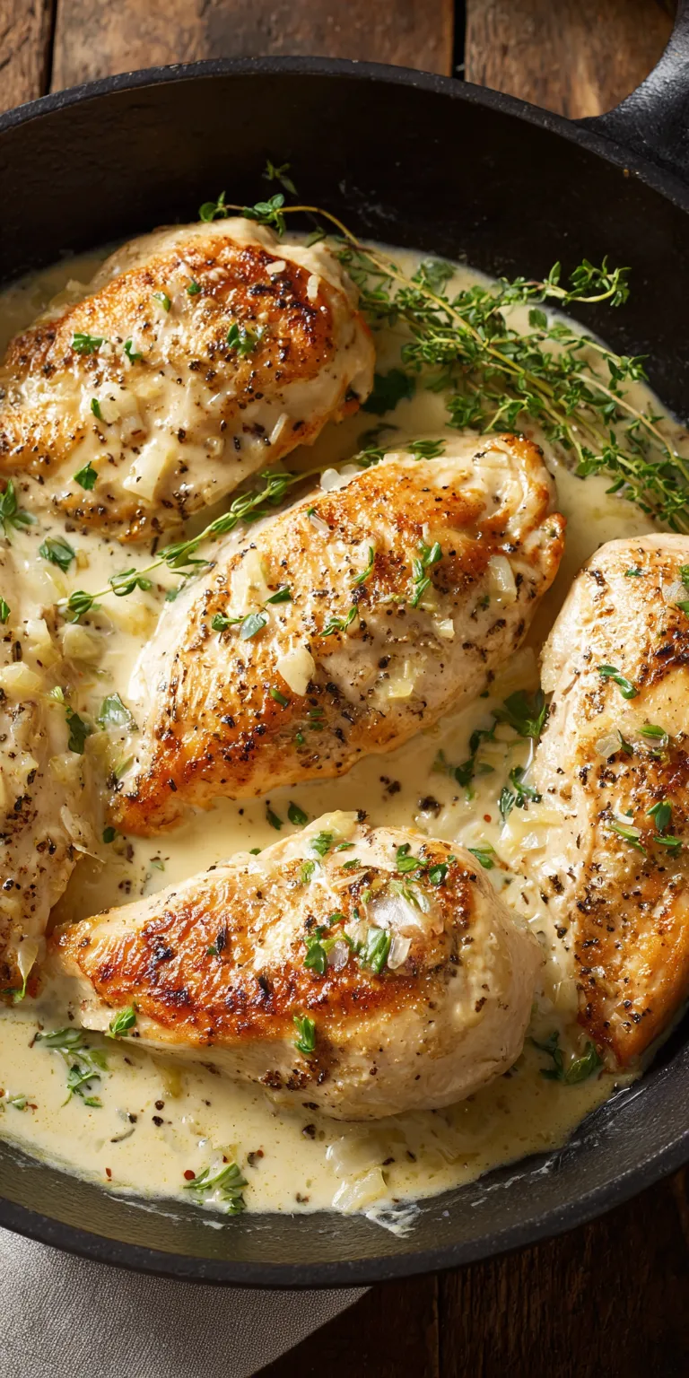 Creamy Crockpot Chicken with White Wine Sauce served warm with cozy spices