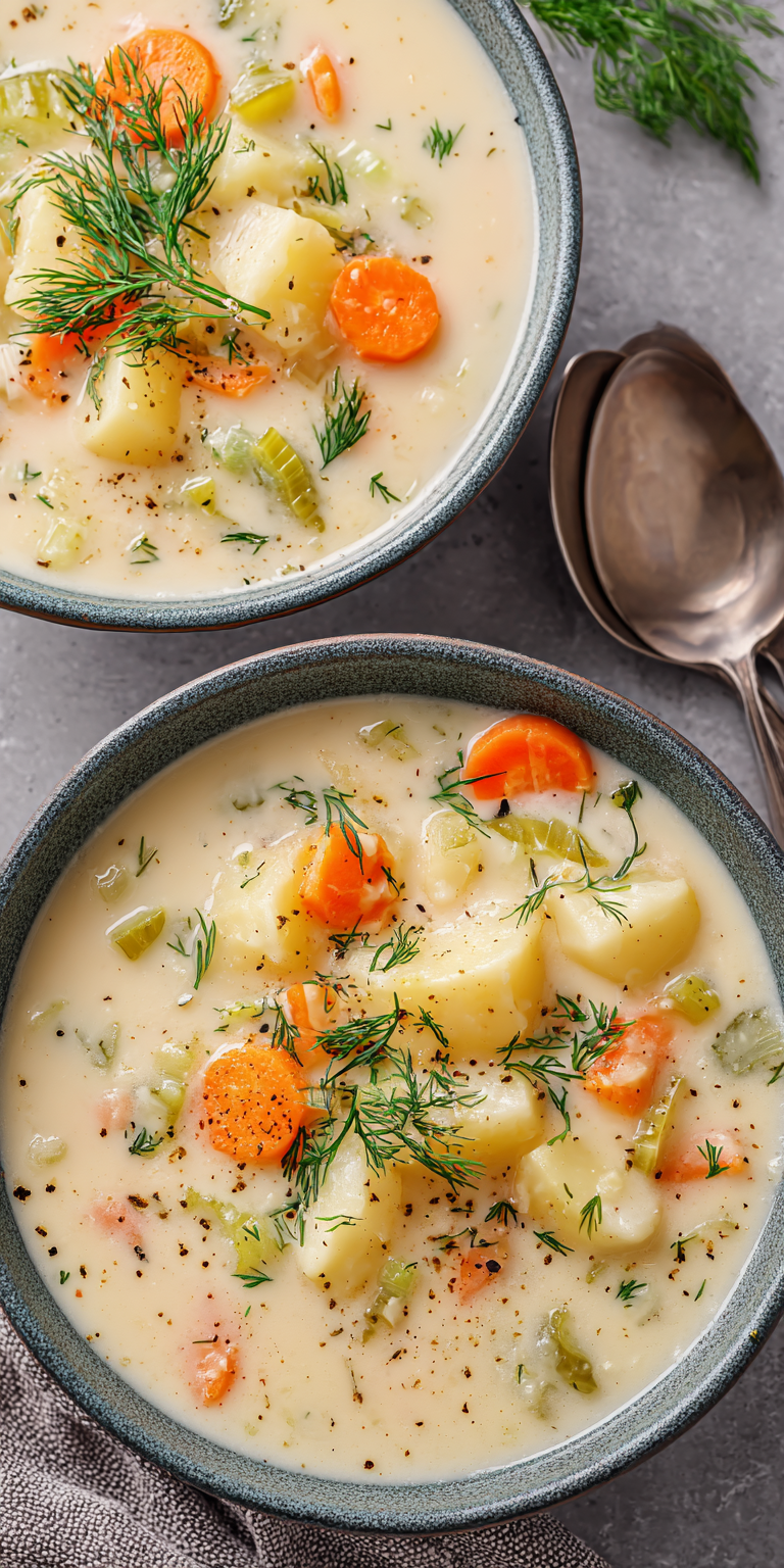 Creamy Dill Pickle Potato Soup Recipe